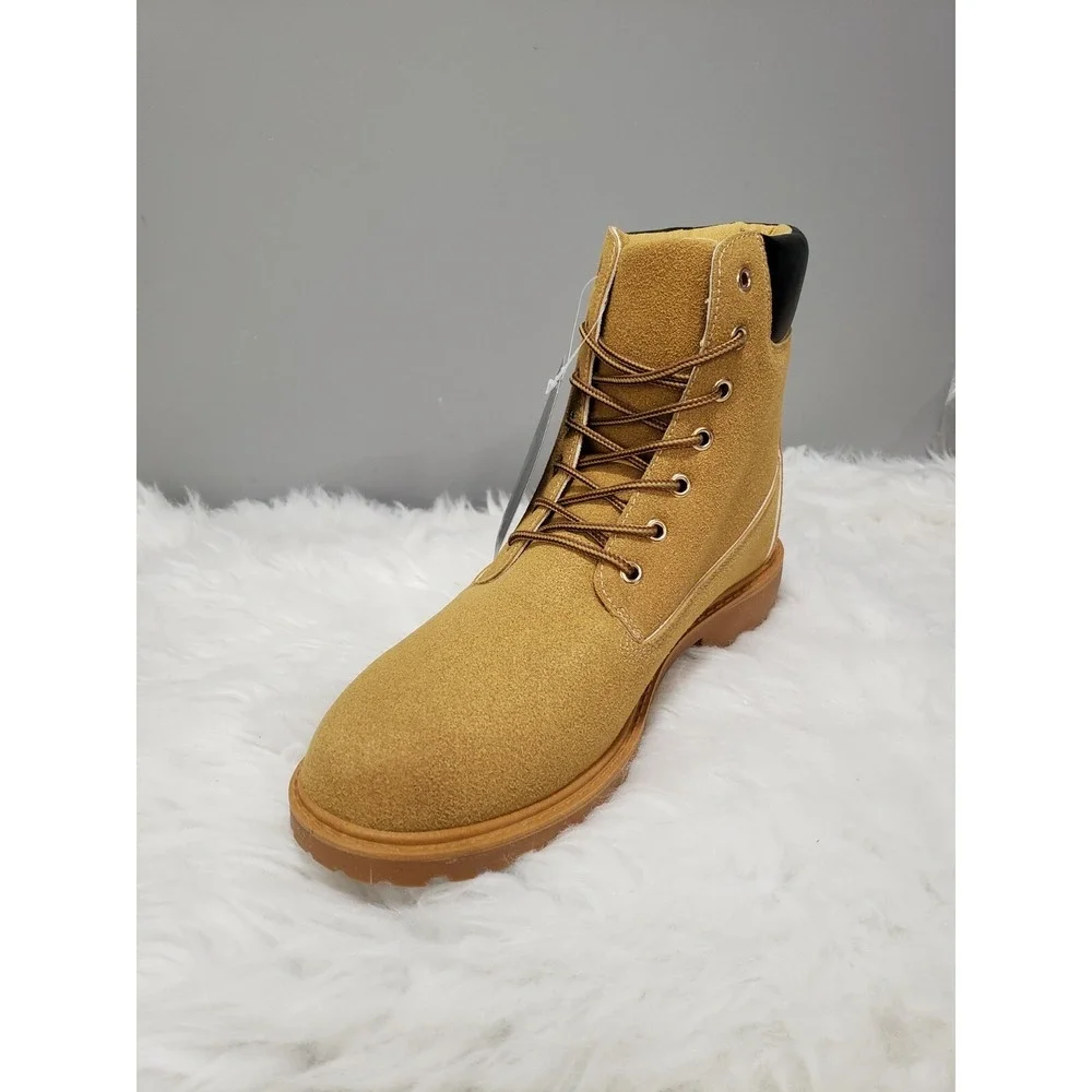 NEW Men's MICKEY MOUSE Lace Up Combat Boots Ankle Tan Size 12 Disney Chukka‎